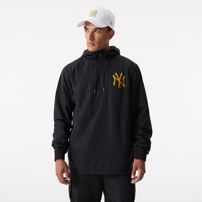 New York Yankees Metallic Miesten Tuulitakki Mustat - New Era Vaatteet Tukkukauppa FI-819420